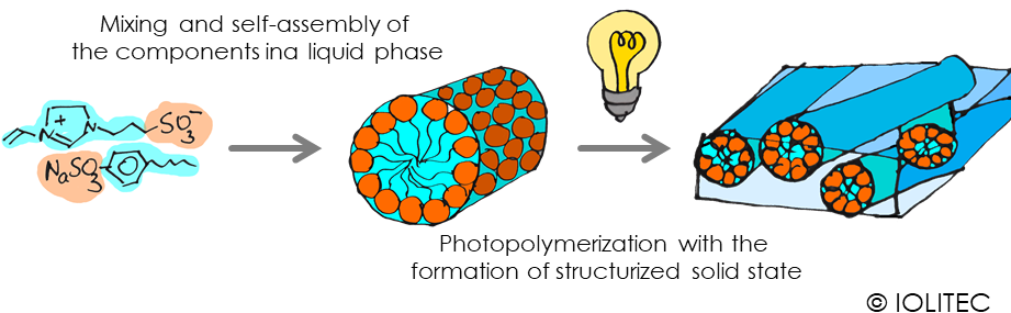 Self assembly followed by photopolymerization